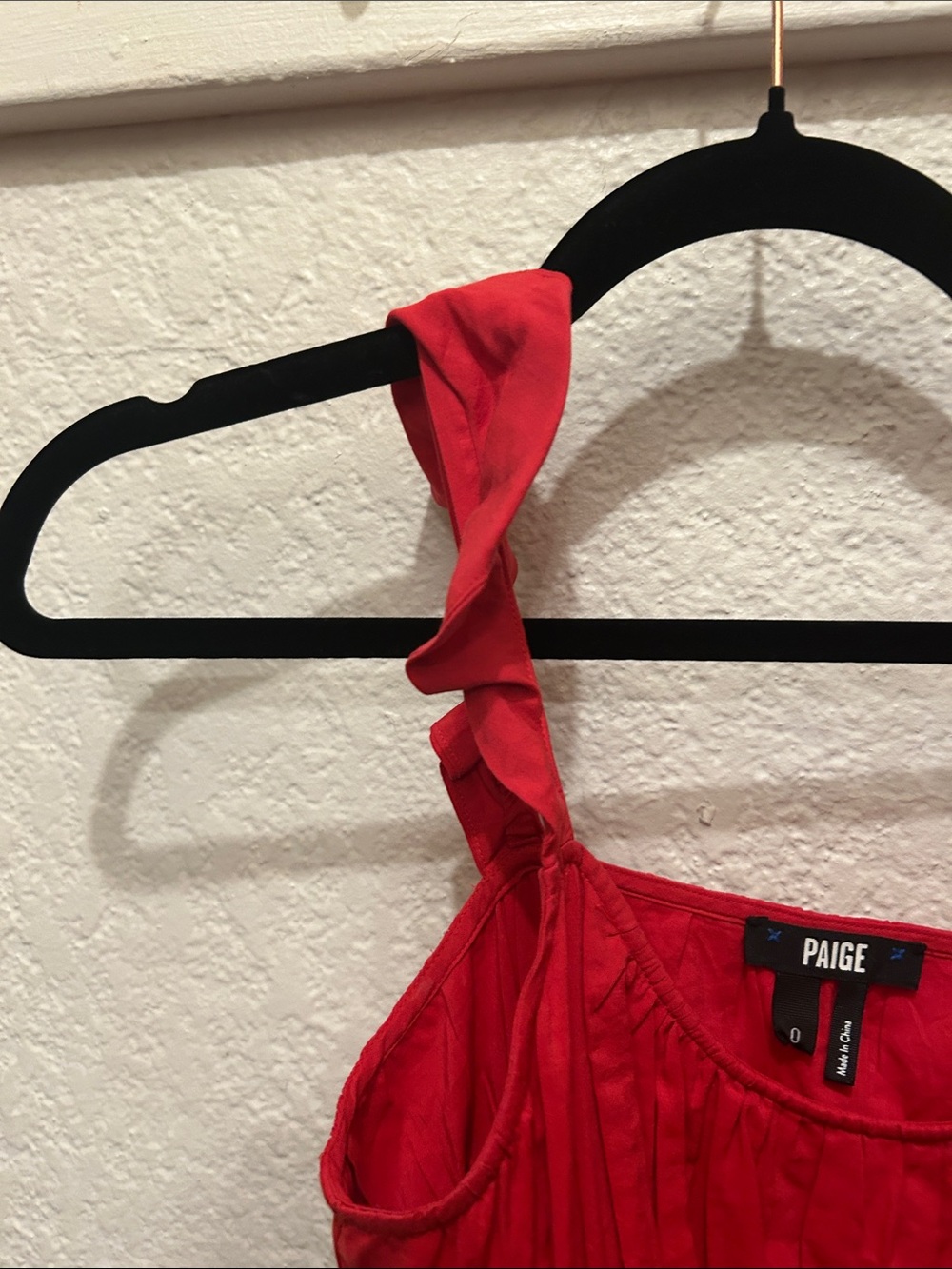 PAIGE Red Ruffled Strap Tiered Maxi Dress - Picture 4 of 9